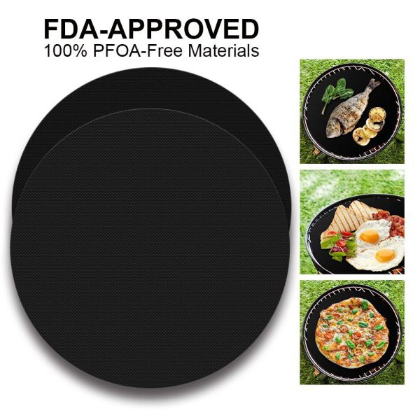 Reusable Non-stick Round BBQ Grill Mat  